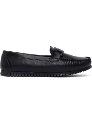 Derimod Kadın Siyah Loafer 26SFE145018