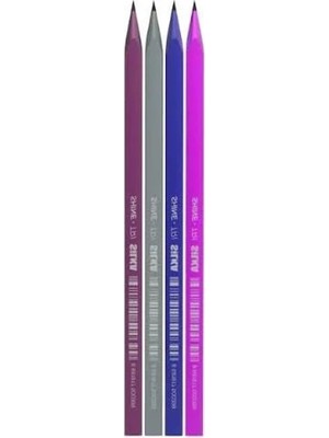 Ulu Pazarlama Üçgen Metalik Kurşun Kalem, 4 Renk Paket