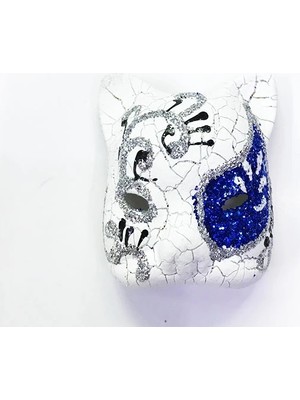 Freedom Storee Mavi Renk Işlemeli Seramik Malzemeden Imal Venedik Kedi Model Magnet