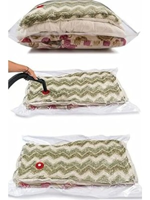 Ulu Pazarlama Vakumlu Saklama Poşeti Seti - 55X90 Cm, Yastık ve Yorgan Için