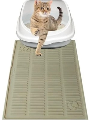 Ulu Pazarlama Yıkanabilir Silikon Kedi Kumu Matı  Havuzlu