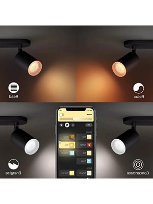 Ulu Pazarlama Modern Spot Aydınlatma - Akıllı LED Ampul ile Siyah