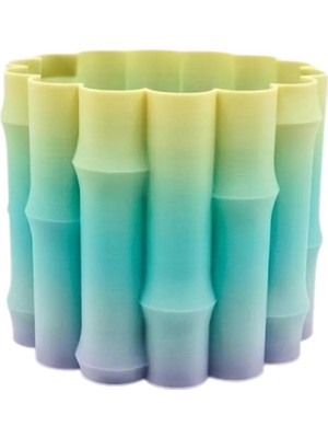 Sayarmarkt Yeşil Tonlu Dekoratif Vazo Modern Tasarım Salon Ofis Masa Üstü Aksesuar