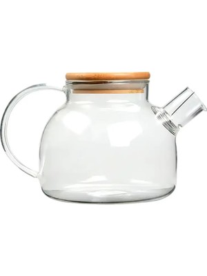 Royaleks Group Bambu Kapaklı Borosilikat Cam Demlik 1000ML ROYALEKS-CM-2000