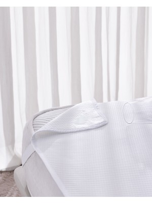 Madame Coco Elodie Sıvı Geçirmez Tek Kişilik Köşe Lastikli Yatak Alezi - Beyaz