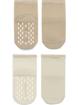 NessiWorld Çemberli Basic Penye Kaymaz Soket Çorap 2li 10146 Bej
