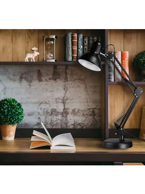 Noas Köln YL86-1310 Mengeneli Masa Lambası E27 Duy Ayarlanabilir Yaylı Kol Profesyonel Çalışma Lambası