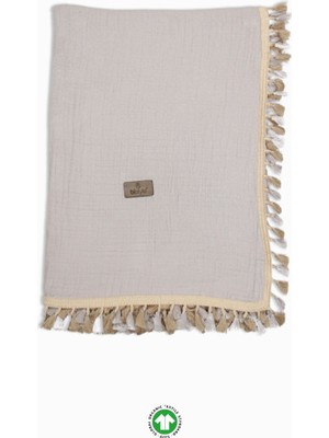 Die Grup Bistyle Organik Müslin 80X90 Fistolu Battaniye 70112 Taş