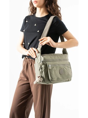 571 Collections Çanta Çapraz Askılı Ultra Hafif Çok Cepli Omuz Çantası Vizon (Model: 571-6B)