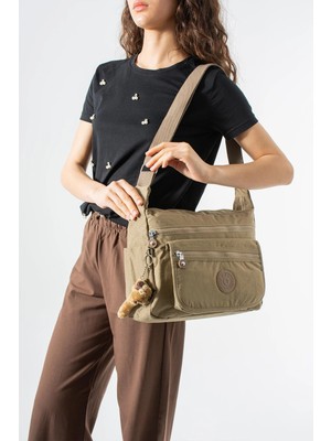 571 Collections Çanta Çapraz Askılı Ultra Hafif Çok Cepli Omuz Çantası Taba (Model: 571-6B)
