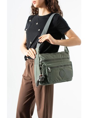 571 Collections Çanta Çapraz Askılı Ultra Hafif Çok Cepli Bayan Omuz Çantası Gri(Model: 571-6B)