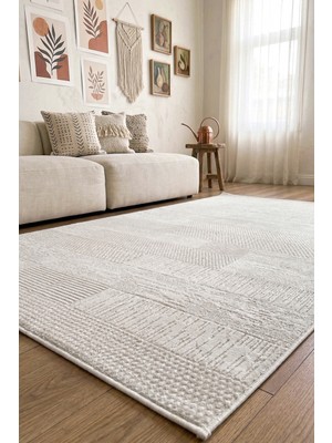 Melaris Halı Patrin Modern Dokuma Halı Salon Oturma Odası Mutfak Halısı Sık Dokulu Kalın Halı