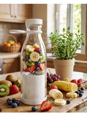 Asil Sepet Asiltech USB Şarjlı Mini Blender Taşınabilir Smoothie Yapıcı 380 ml Pratik Kullanım