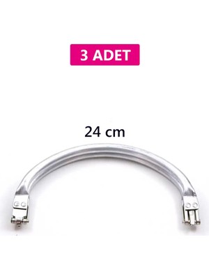 Beta Moda Hub Gizli Metal Oval Çanta Bursu – 3 Adet - 24 cm - Metal Çanta Aparatı Çanta Aksesuarı
