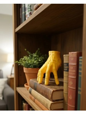 Midas Toptan Home 3D Sarı El Heykeli 17X16 cm Raf ve Masa Üstü Dekor