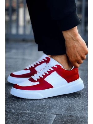 Pms MN087 - Cbt Kenton Erkek Ayakkabı Kırmızı / Beyaz