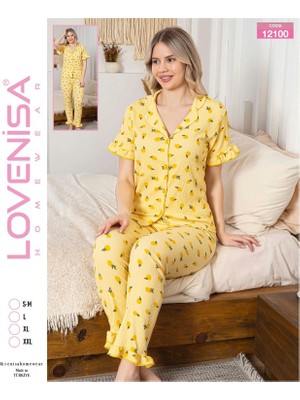 Pms Lovenisa 12100 Kadın Bürümcük Düğmeli Pijama Takımı