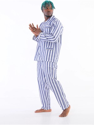 Pms Kocabey 4007 Uzun Kol Çizgili Gaffur Erkek Pijama Takım
