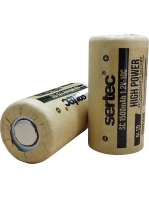 Die Grup 1.2V Ni-Cd Sc 1500 Mah Kağıt Şarjlı Pil 10C (Başsız/flat Head)