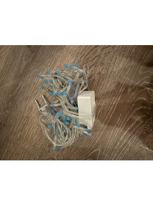 Die Grup 10 M 100 LED Damla Uçlu Mavi Işık Şeffaf Kablo Mz-17-6