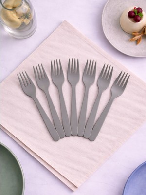 Parti Adresi Plastik Çatal Gümüş 25'li