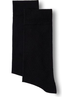 Kiğılı 2'li Pamuklu Likralı Esnek Desenli Ince Çorap Seti