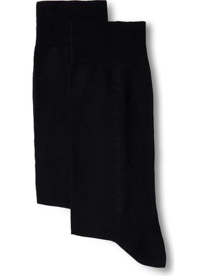 Kiğılı 2'li Pamuklu Likralı Esnek Desenli Ince Çorap Seti