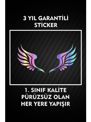 Özgül Reklam Melek Kanadı Sticker / Etiket / Araç Sticker / Araba Sticker