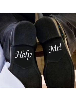 Özgül Reklam Yardım Edin! Help Me / Çıkarılabilir Düğün Ayakkabısı Stickerları