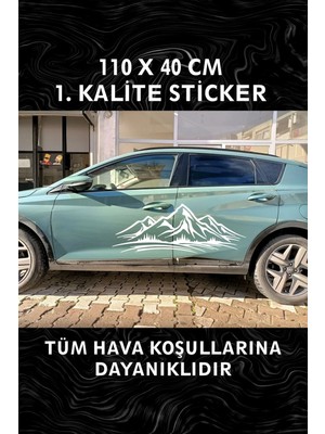 Özgül Reklam Off Road Sticker 110X40 cm / Araç Kapı Sticker / Araç Sticker / Dağ Arazi Sticker / Araba Kaplama