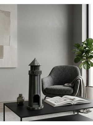 Die Grup 3D Siyah Deniz Feneri Dekoratif Obje Modern Ev ve Ofis Aksesuarı