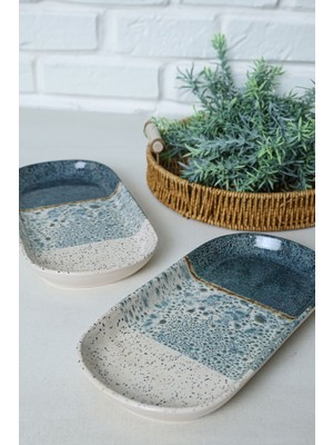 PremiumPort Renkli Noyan Kayık Tabak 28 Cm, 2'li Set, Şık ve Kullanışlı Tasarım