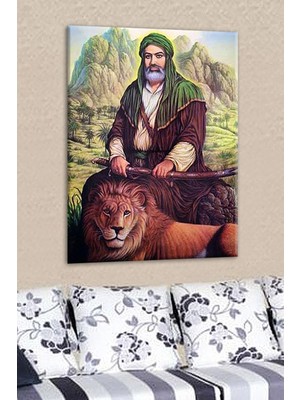 Özgül Reklam Talya Hz Ali Arslan Zülfikar Tablosu 50X35 NO-889