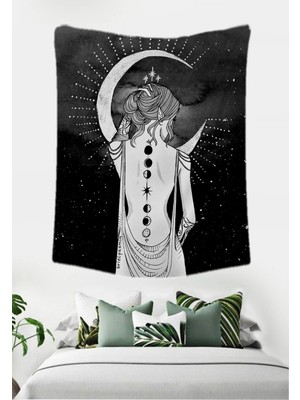 Özgül Reklam Ay Kız Duvar Örtüsü Duvar Halısı Tapestry (70X100, 100X140, 140X200)