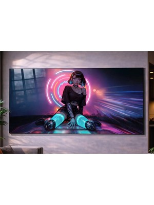 Özgül Reklam Pleksi Tablo | Anime Kadın Neon Görsel | 3 mm Pleksi Baskı | Ultra Hd Parlak Duvar Tablosu