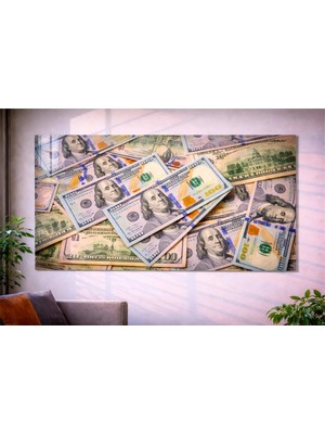 Özgül Reklam Pleksi Tablo | Dolar Destesi | 3 mm Pleksi Baskı | Ultra Hd Parlak Duvar Tablosu