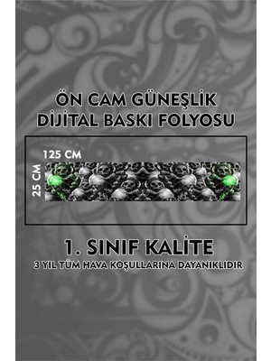 Özgül Reklam Kuru Kafa Cam Güneşlik Folyo / Dijital Baskı / Yapışkanlı Folyo / Araç Sticker