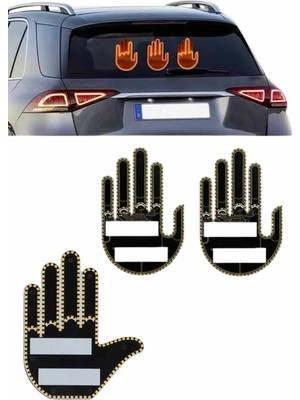 Die Grup Kumandalı El LED Araba Içi 4 Farklı Mod El Orta Parmak LED