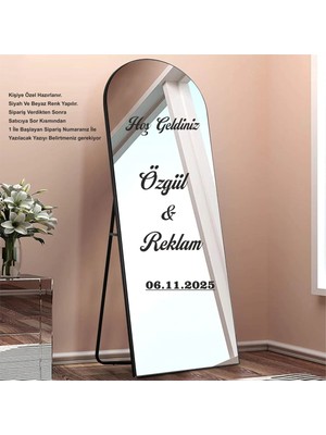 Özgül Reklam Düğün Nişan Ayna Yazısı 40 cm Kişiselleştirilebilir / Söz Doğum Günü Yazısı Sticker / Ayna Sticker
