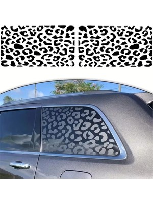 Özgül Reklam Leopar Desen Kelebek Cam Sticker Araba Cam Sticker Araba Sticker / Motor Sticker / Laptop Sticker