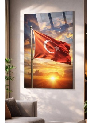 Özgül Reklam Pleksi Tablo | Türk Bayrağı | 3 mm Pleksi Baskı | Ultra Hd Parlak Duvar Tablosu