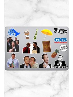 Özgül Reklam Himym Temalı Laptop Notebook Tablet Sticker Seti 15 Adet