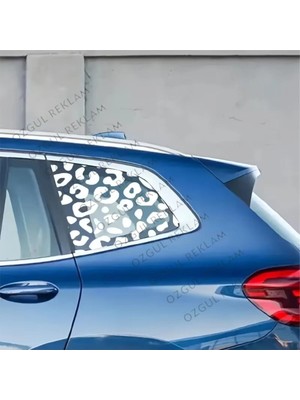 Özgül Reklam Leopar Desen Kelebek Cam Sticker Araba Cam Sticker Araba Sticker / Motor Sticker / Laptop Sticker