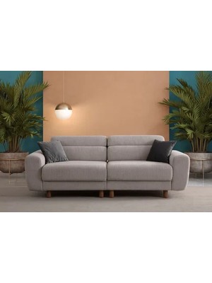 Vivense Simi Üçlü Koltuk, Kül Gri