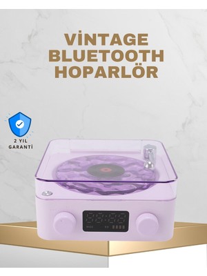 Die Grup Retro Pikap Tasarımlı Bluetooth Hoparlör – Projektörlü Şarjlı Lamba