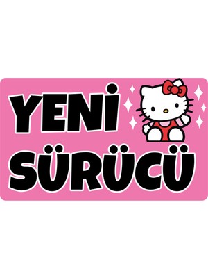 Özgül Reklam Yeni Sürücü 19X11,5 cm Su Geçirmez Yüksek Çözünürlüklü Araba Motor Kask Laptop Sticker