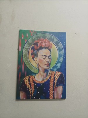 Özgül Reklam Kanvas Tablo / Frida Kahlo Kanvas Tablo Renkli / Frida Kanvas Tablo Ev Ofis Kanvas Tablo