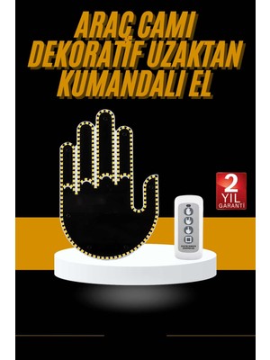 Die Grup Uzaktan Kumandalı Araba Parmak Hareketi Işığı Parmak Işığı LED Araba Arka Pencere