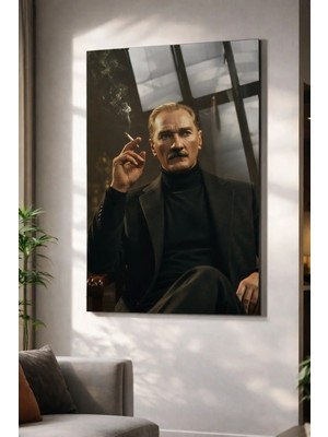 Özgül Reklam Pleksi Tablo | Gazi Mustafa Kemal Atatürk Tablo | 3 mm Pleksi Baskı | Ultra Hd Parlak Duvar Tablosu