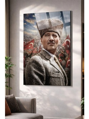 Özgül Reklam Pleksi Tablo | Gazi Mustafa Kemal Atatürk Tablo | 3 mm Pleksi Baskı | Ultra Hd Parlak Duvar Tablosu